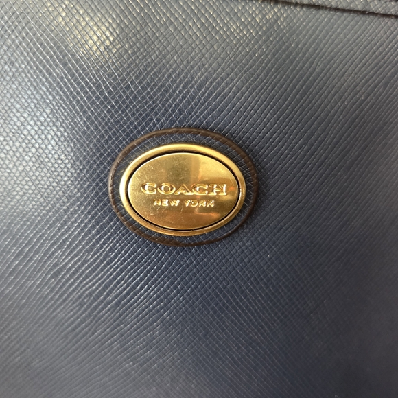 Coach Blue Leather Bag - Picture 2 of 10